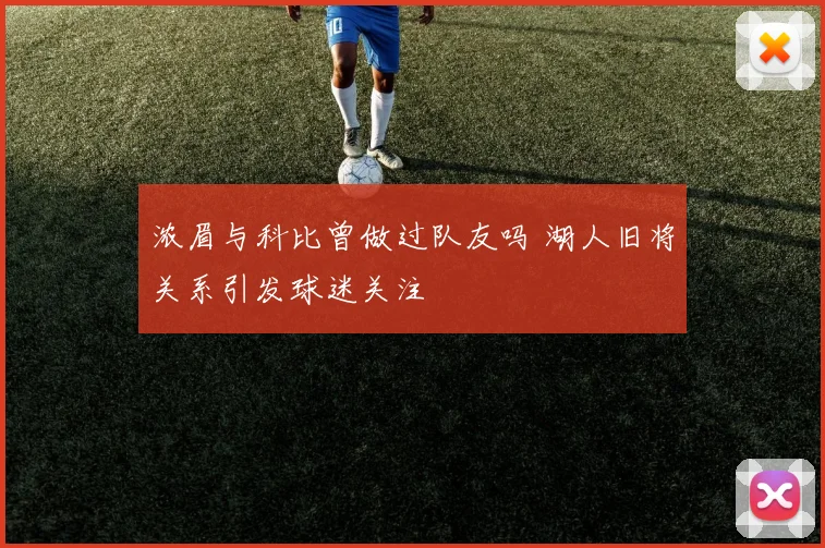 浓眉与科比曾做过队友吗 湖人旧将关系引发球迷关注